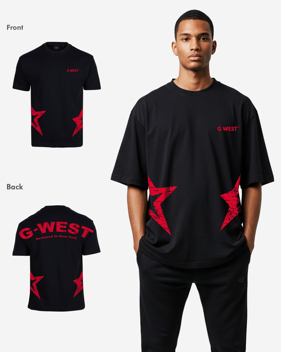 G West Mens Arch Logo Oversized Tee
