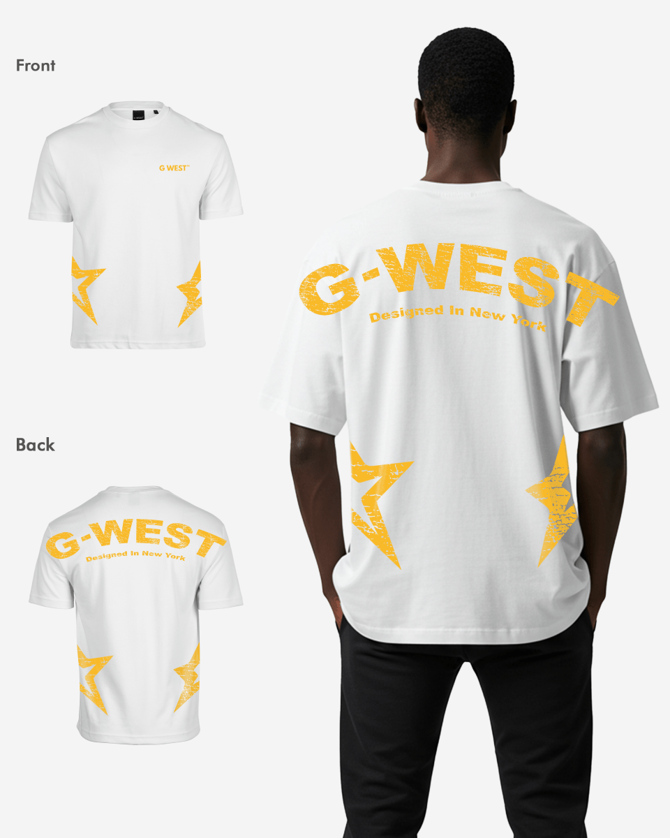 G West Mens Arch Logo Oversized Tee