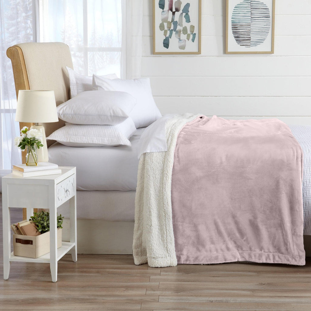 Velvet Plush Sherpa Luxury Bed Blanket - Kinsley Collection