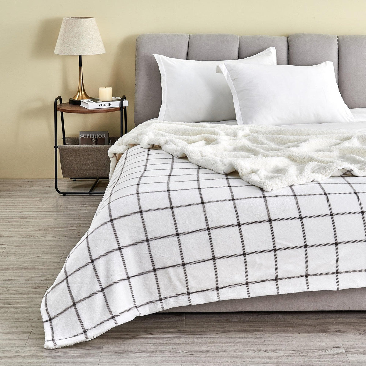Velvet Plush Sherpa Luxury Bed Blanket - Kinsley Collection